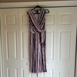 Elegant Striped Sleeveless Jumpsuit